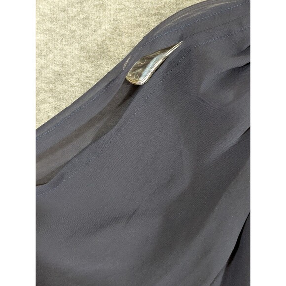 Sweet Storm Dress Peek a Boo Sleeve Navy Orange Detail Womans Size Small - Picture 5 of 16